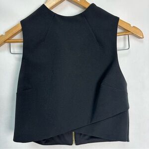 Topshop Back Zip Sleeveless Top